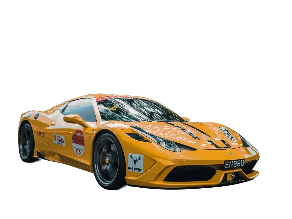 Adobe Express car background removal result