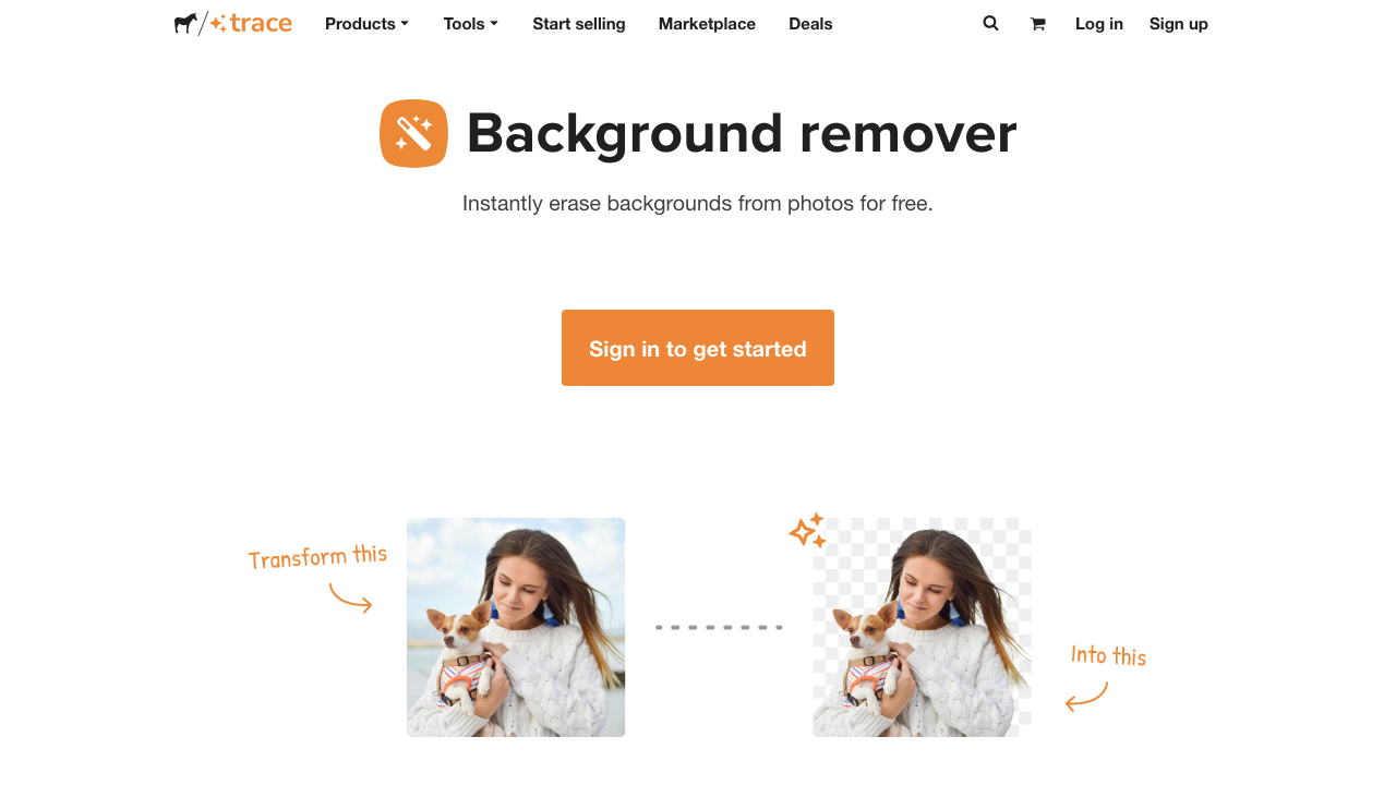 Trace by Sticker Mule homepage