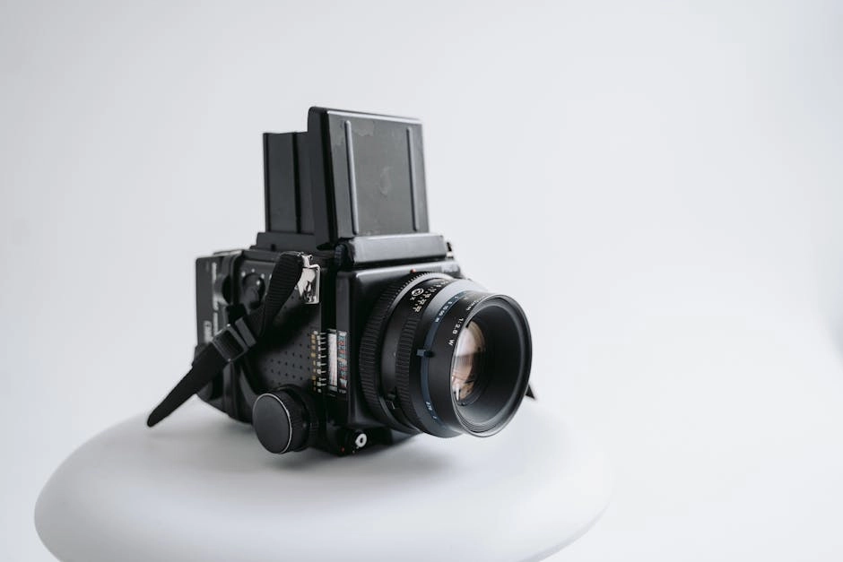 Professional product photography studio setup with white background
